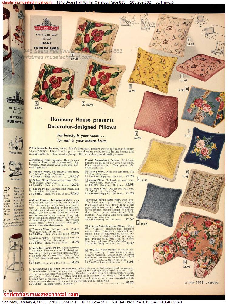 1946 Sears Fall Winter Catalog, Page 883