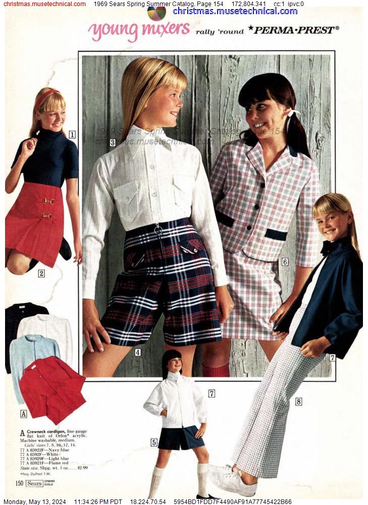 1969 Sears Spring Summer Catalog, Page 154