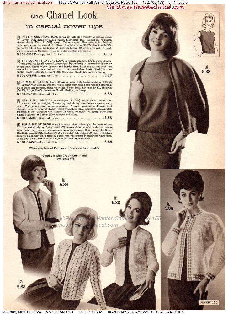 1963 JCPenney Fall Winter Catalog, Page 155