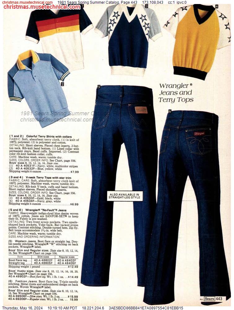 1981 Sears Spring Summer Catalog, Page 443
