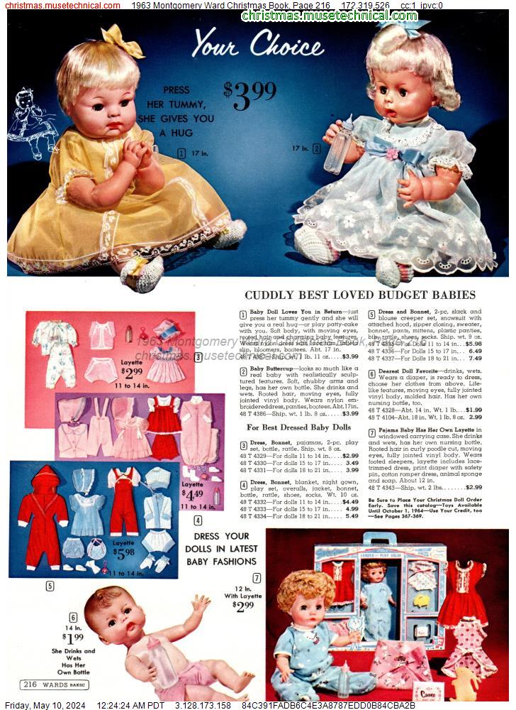 1963 Montgomery Ward Christmas Book, Page 216