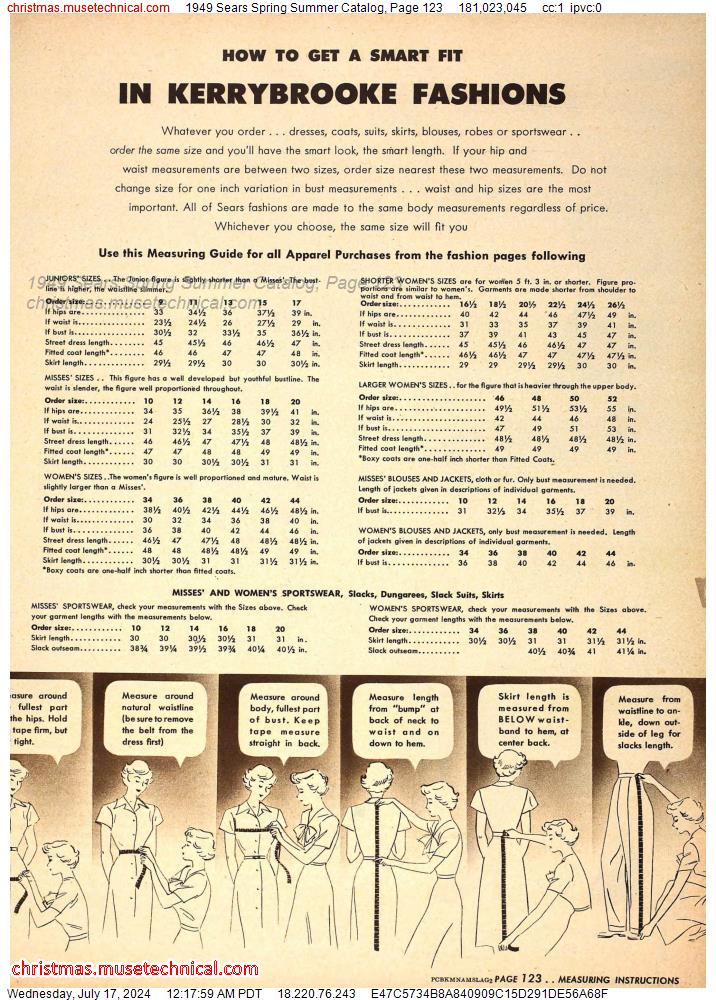 1949 Sears Spring Summer Catalog, Page 123