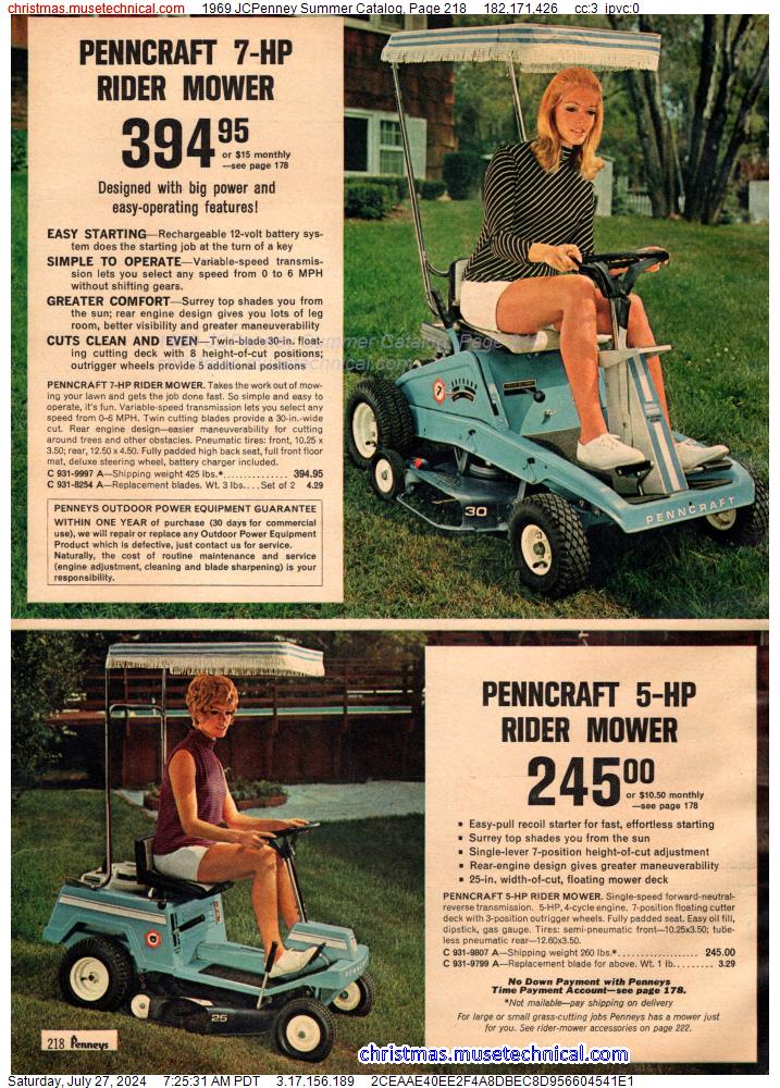 1969 JCPenney Summer Catalog, Page 218