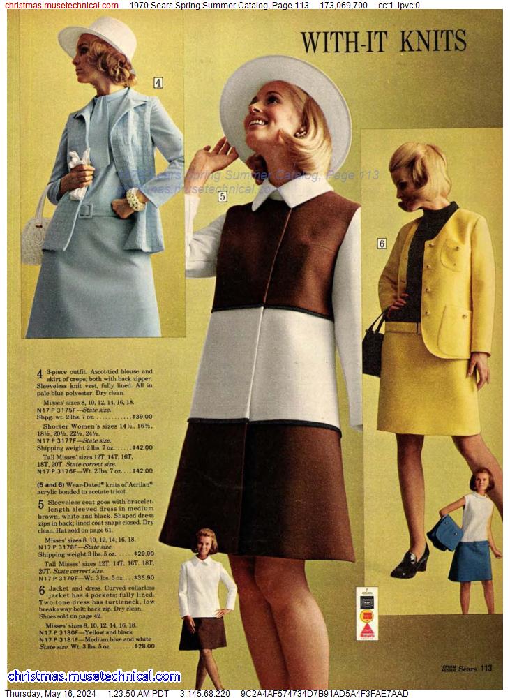 1970 Sears Spring Summer Catalog, Page 113