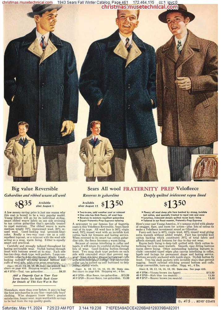 1943 Sears Fall Winter Catalog, Page 461