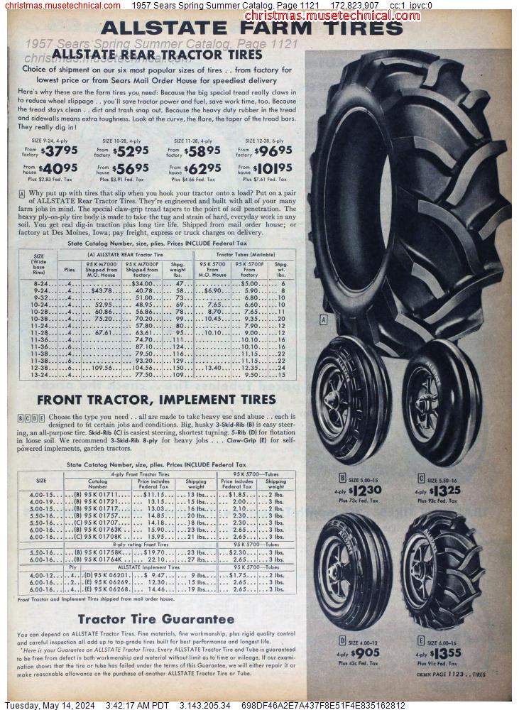1957 Sears Spring Summer Catalog, Page 1121