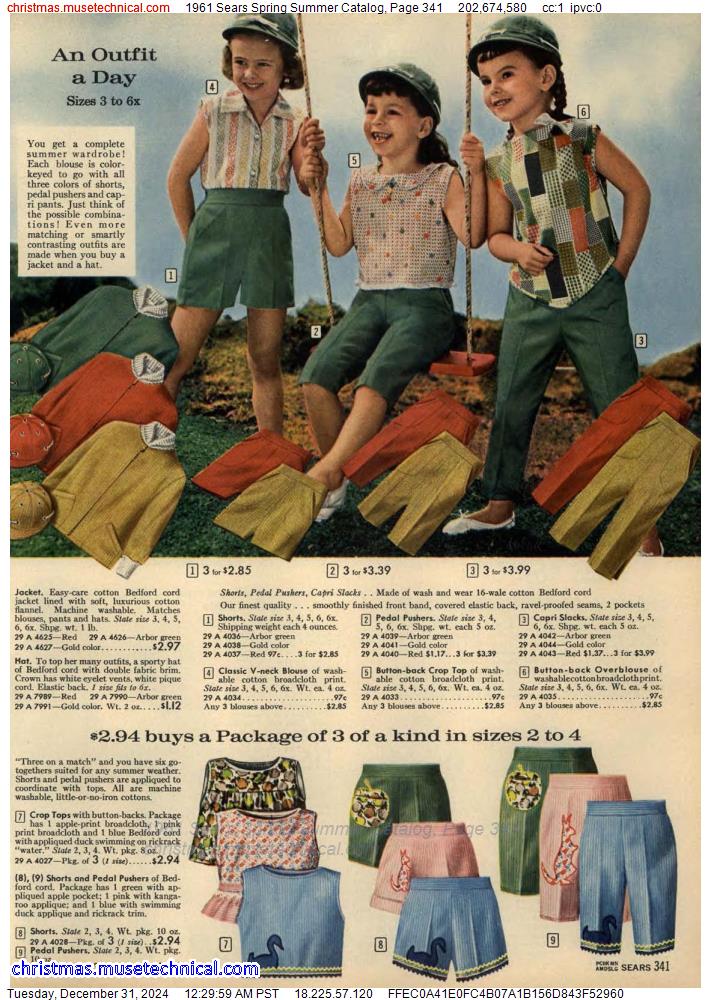 1961 Sears Spring Summer Catalog, Page 341