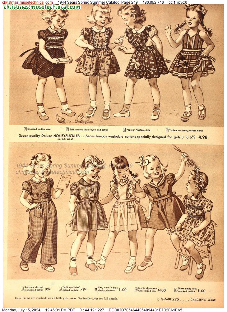 1944 Sears Spring Summer Catalog, Page 249