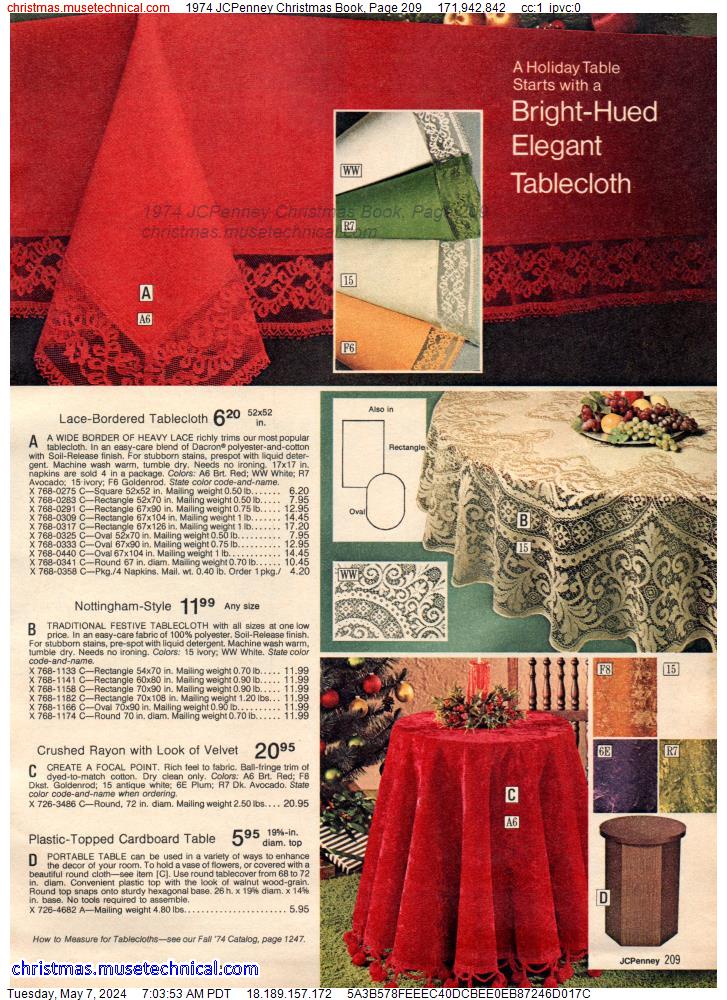 1974 JCPenney Christmas Book, Page 209