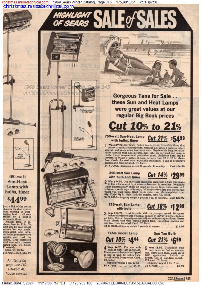 1969 Sears Winter Catalog, Page 345