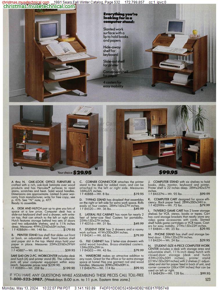 1991 Sears Fall Winter Catalog, Page 532