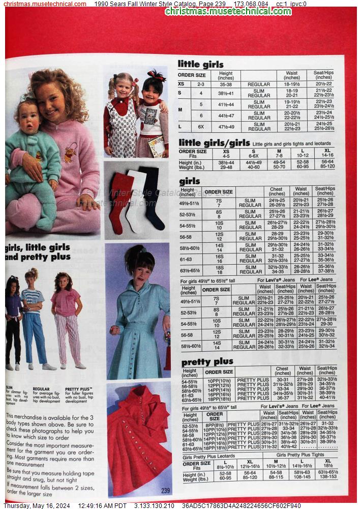 1990 Sears Fall Winter Style Catalog, Page 239