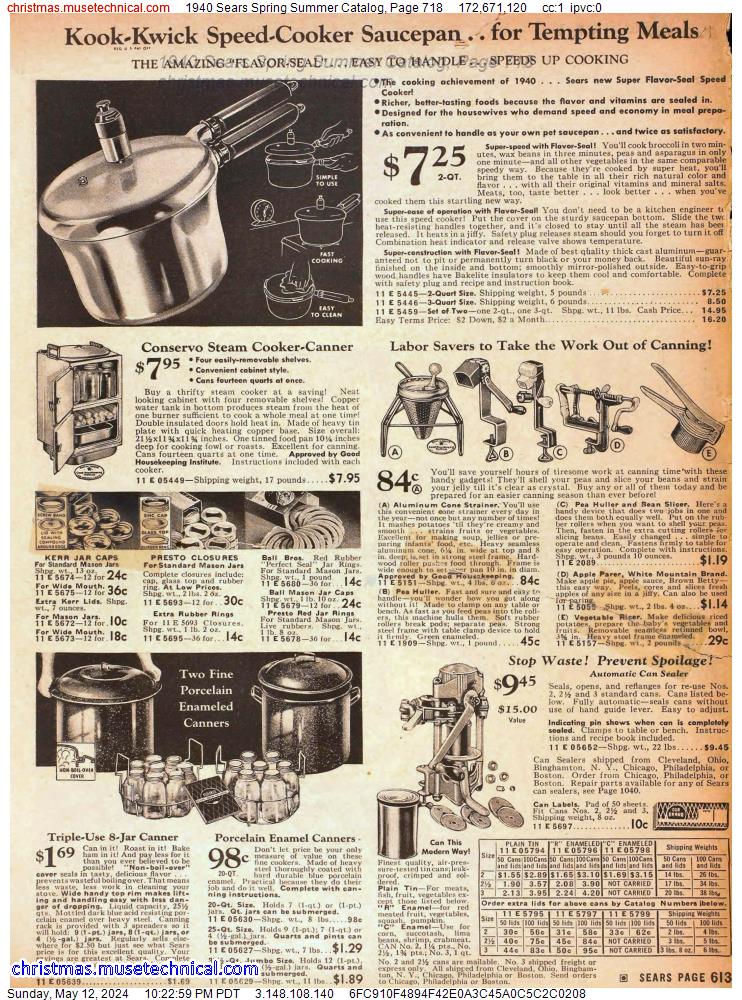 1940 Sears Spring Summer Catalog, Page 718