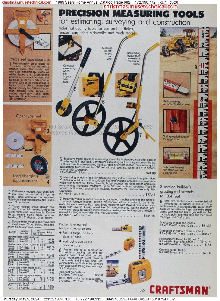 1989 Sears Home Annual Catalog, Page 682