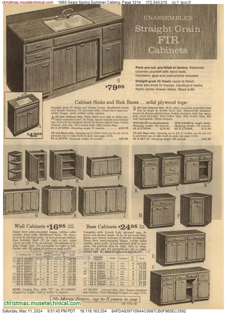 1965 Sears Spring Summer Catalog, Page 1214