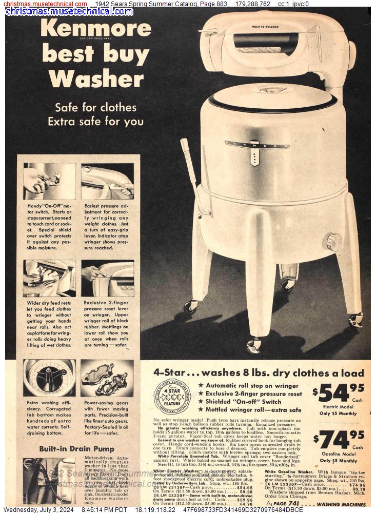 1942 Sears Spring Summer Catalog, Page 883