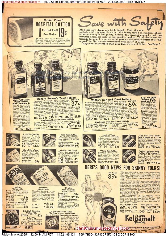 1939 Sears Spring Summer Catalog, Page 669