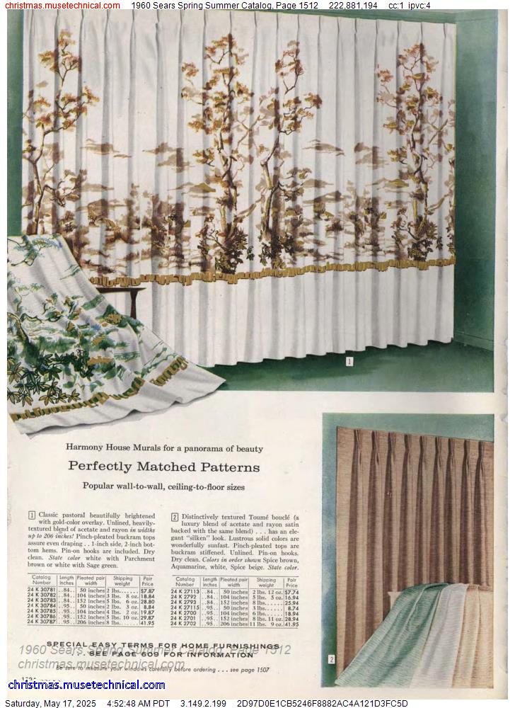 1960 Sears Spring Summer Catalog, Page 1512