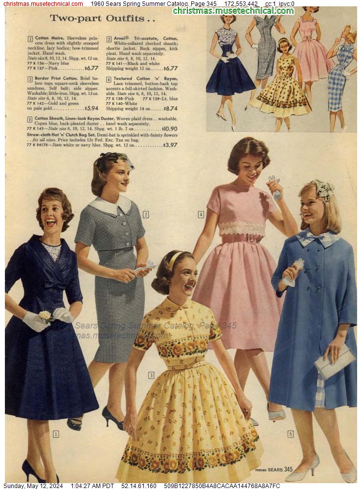 1960 Sears Spring Summer Catalog, Page 345