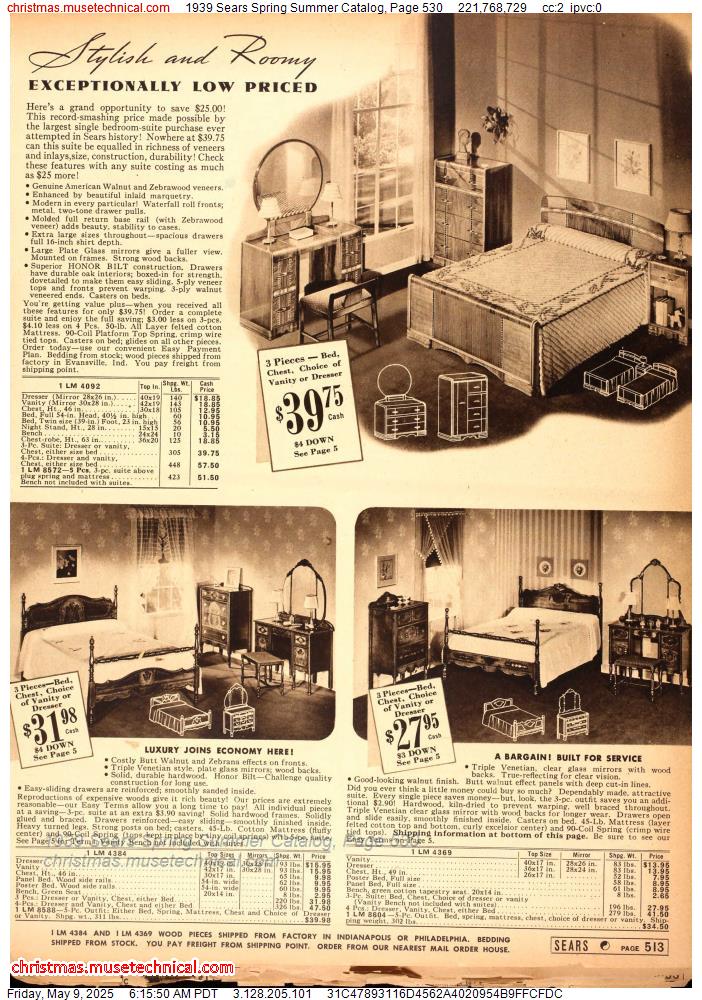 1939 Sears Spring Summer Catalog, Page 530