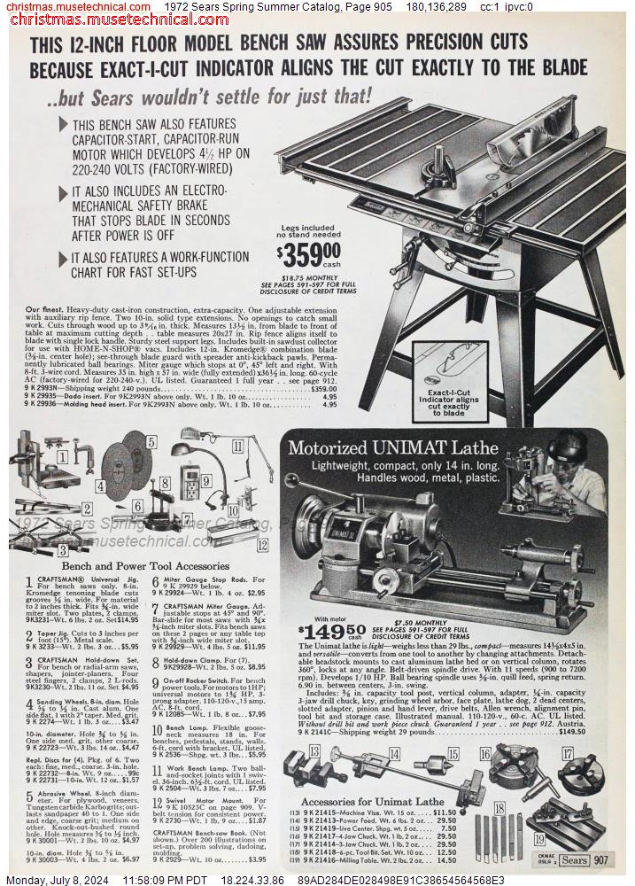 1972 Sears Spring Summer Catalog, Page 905