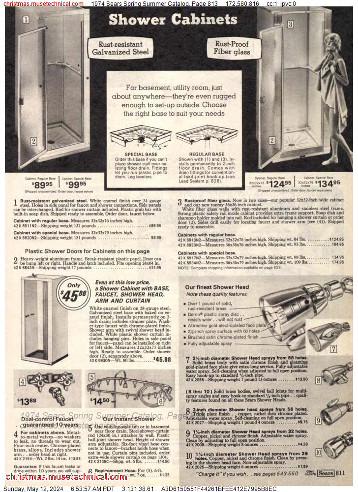 1974 Sears Spring Summer Catalog, Page 813