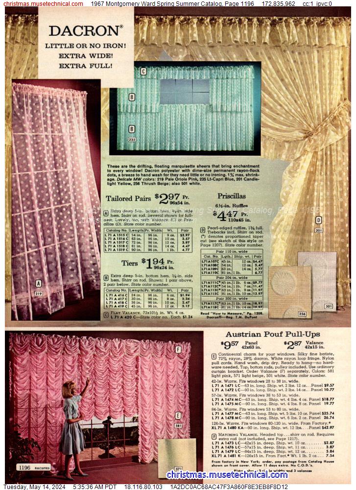 1967 Montgomery Ward Spring Summer Catalog, Page 1196