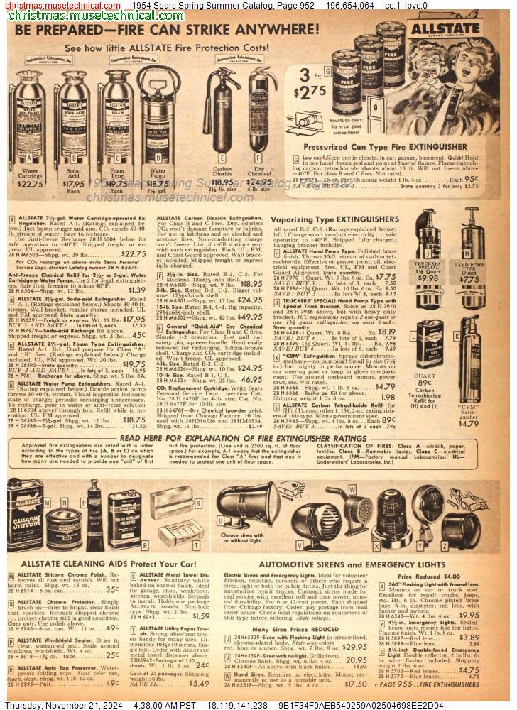 1954 Sears Spring Summer Catalog, Page 952