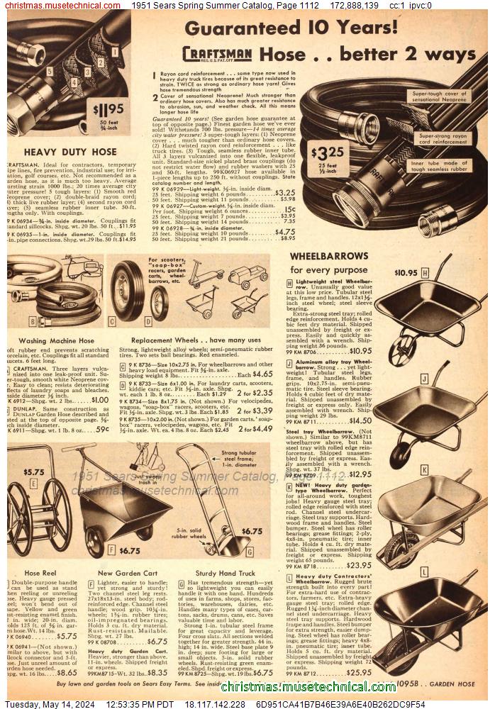 1951 Sears Spring Summer Catalog, Page 1112