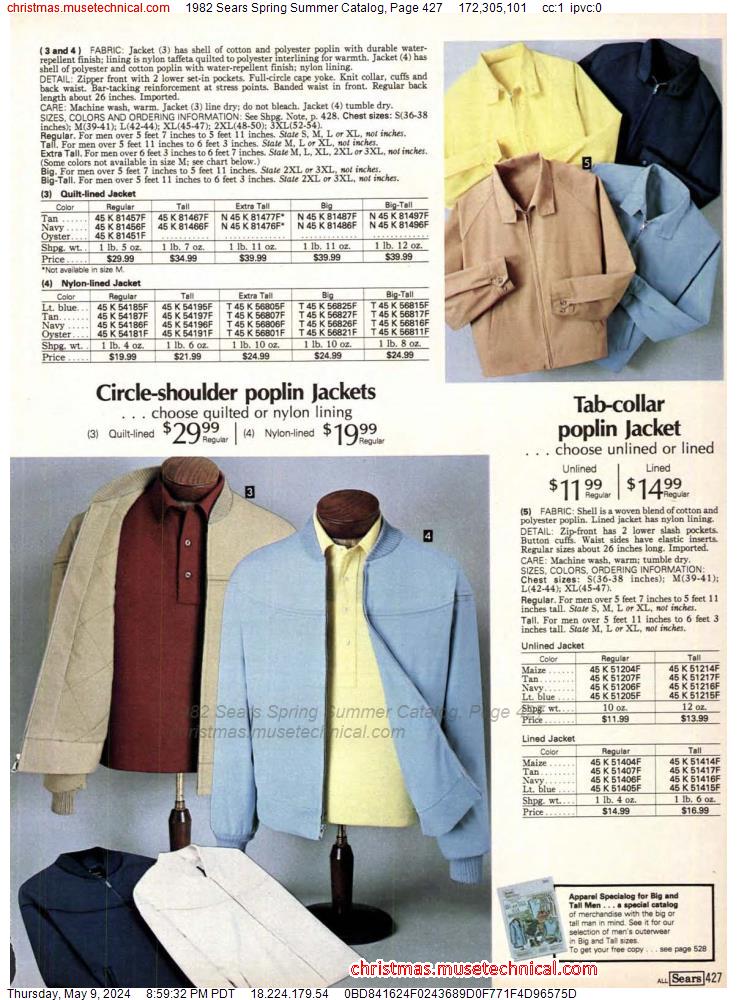 1982 Sears Spring Summer Catalog, Page 427