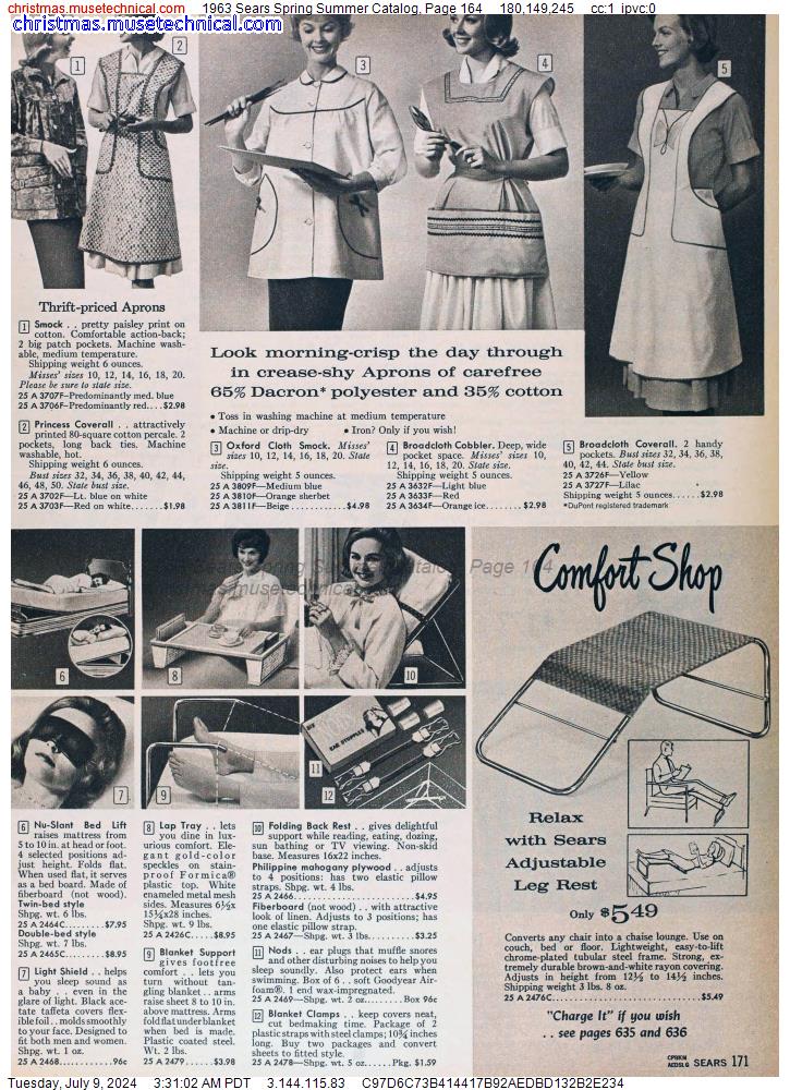 1963 Sears Spring Summer Catalog, Page 164