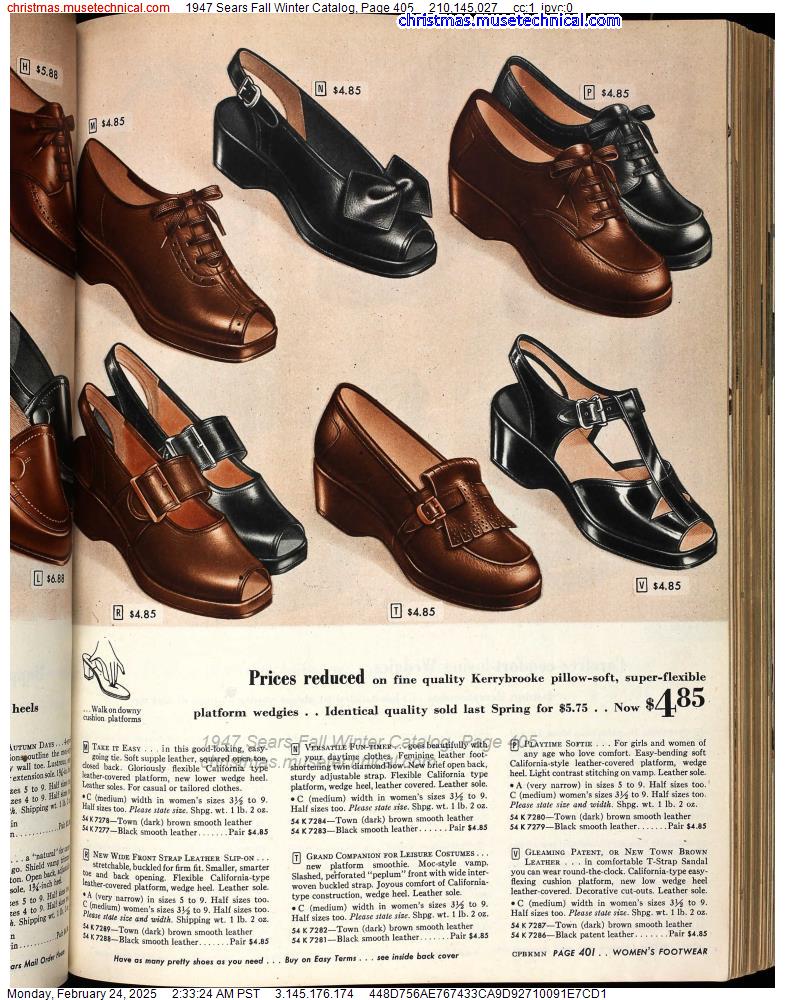 1947 Sears Fall Winter Catalog, Page 405