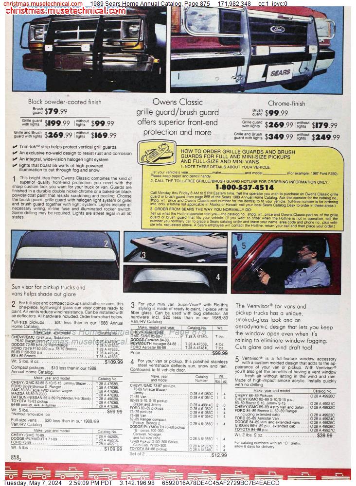 1989 Sears Home Annual Catalog, Page 875