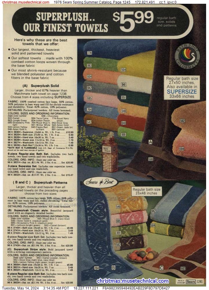 1976 Sears Spring Summer Catalog, Page 1245