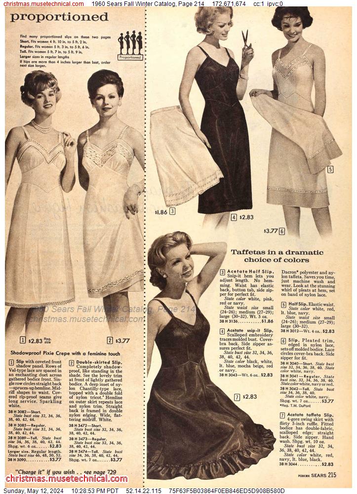 1960 Sears Fall Winter Catalog, Page 214