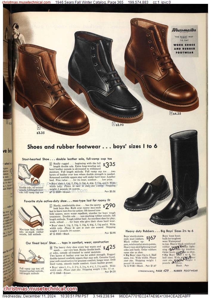 1946 Sears Fall Winter Catalog, Page 365