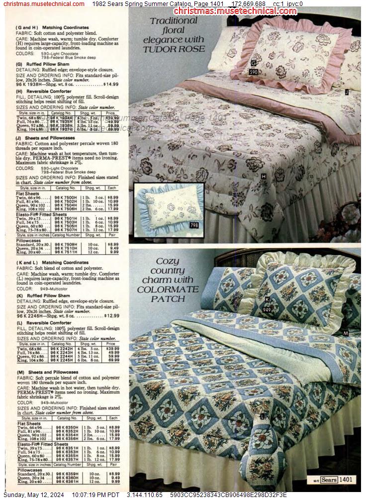 1982 Sears Spring Summer Catalog, Page 1401