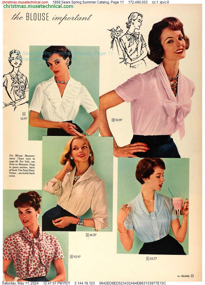 1958 Sears Spring Summer Catalog, Page 11