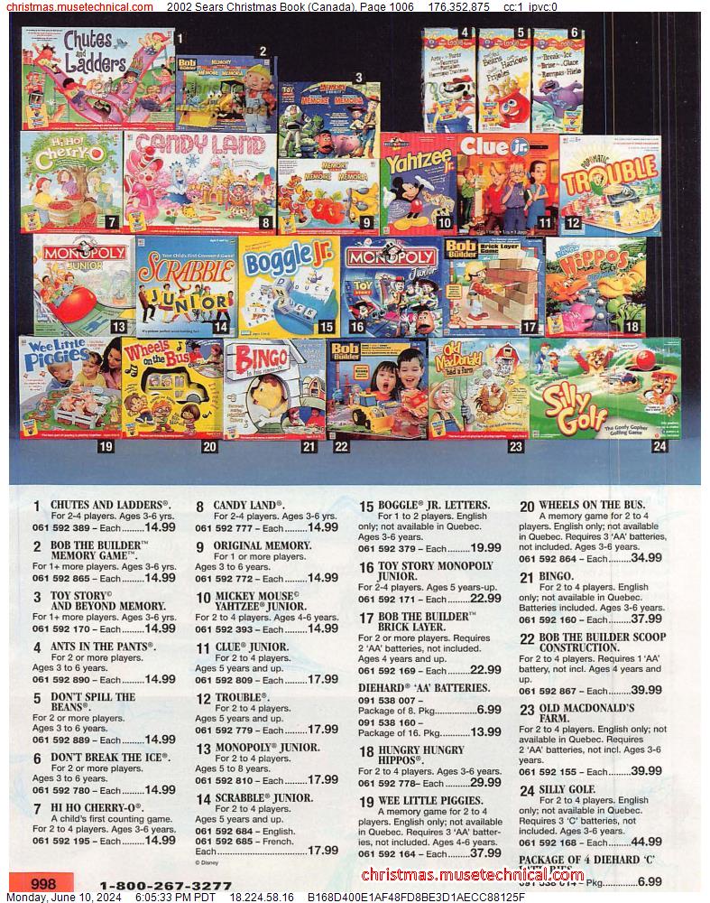 2002 Sears Christmas Book (Canada), Page 1006