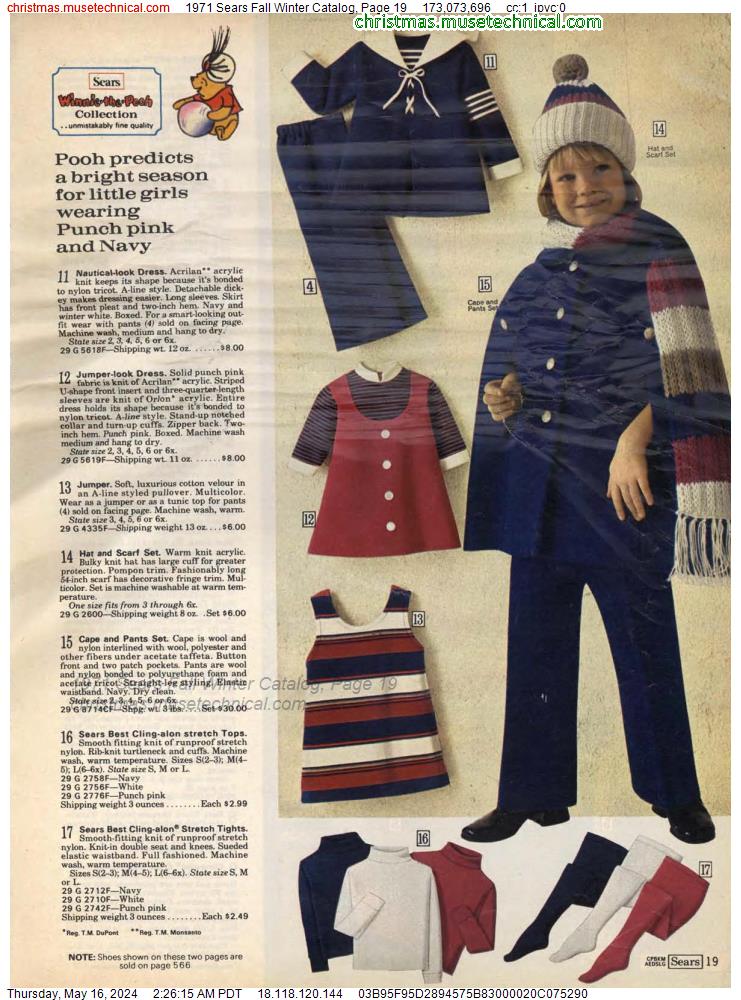 1971 Sears Fall Winter Catalog, Page 19