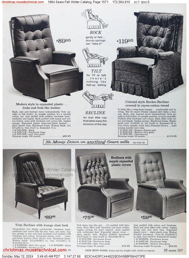 1964 Sears Fall Winter Catalog, Page 1571