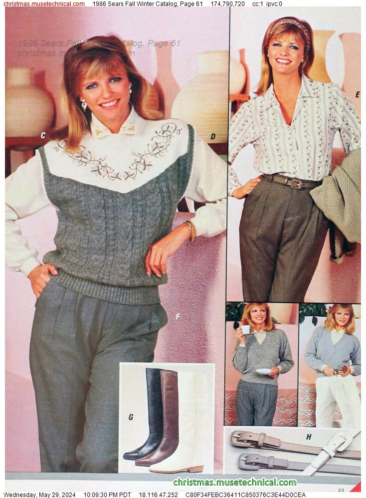 1986 Sears Fall Winter Catalog, Page 61