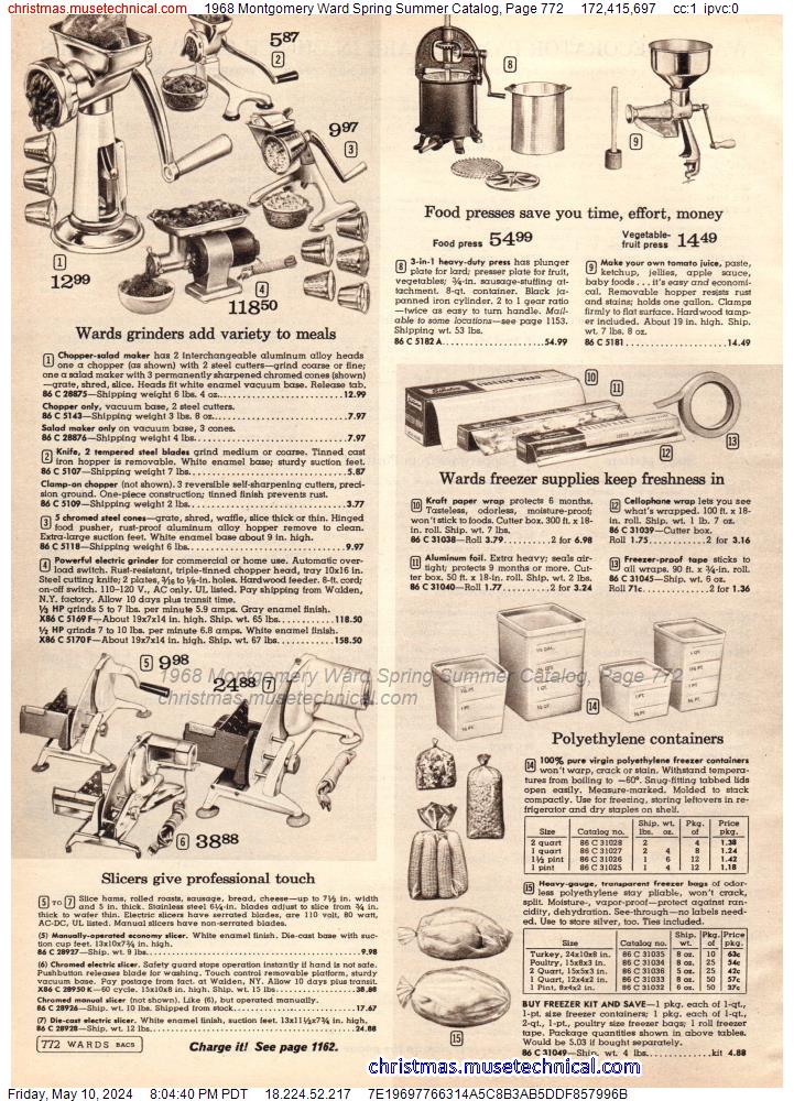 1968 Montgomery Ward Spring Summer Catalog, Page 772