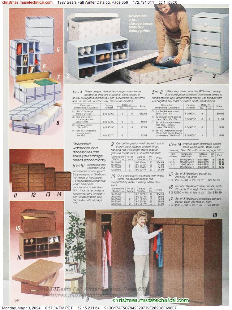1987 Sears Fall Winter Catalog, Page 659
