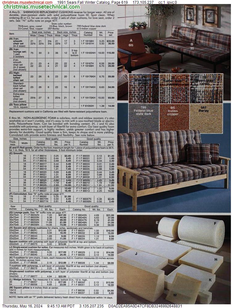 1991 Sears Fall Winter Catalog, Page 619