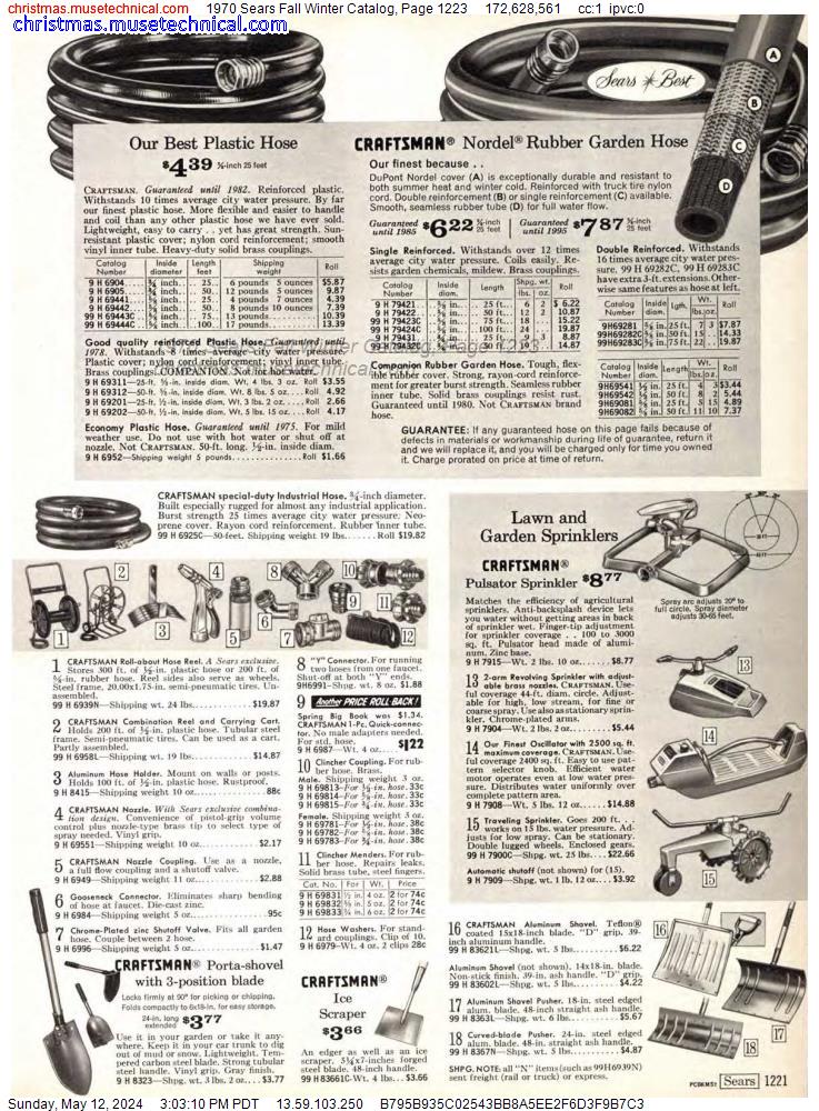1970 Sears Fall Winter Catalog, Page 1223