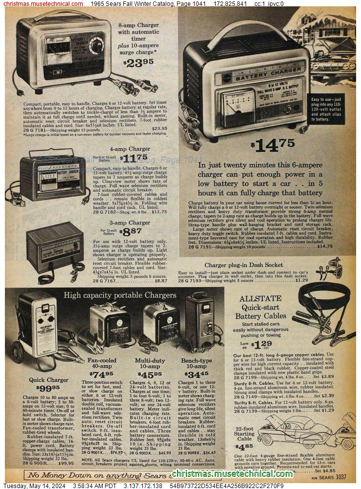 1965 Sears Fall Winter Catalog, Page 1041