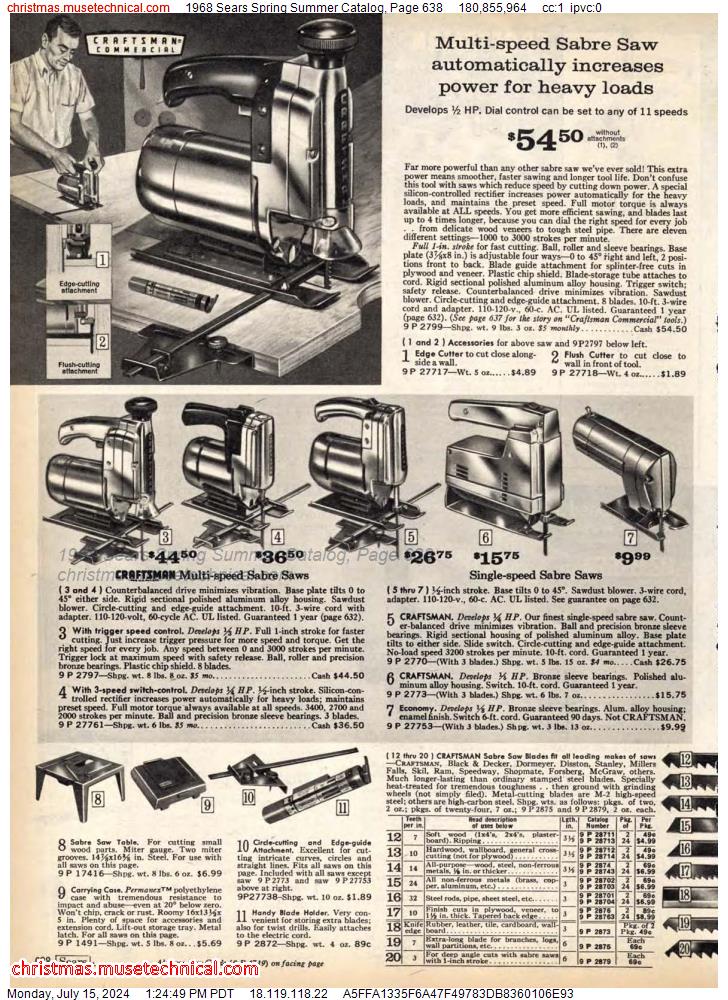 1968 Sears Spring Summer Catalog, Page 638