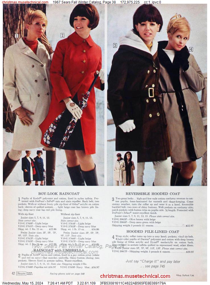 1967 Sears Fall Winter Catalog, Page 38