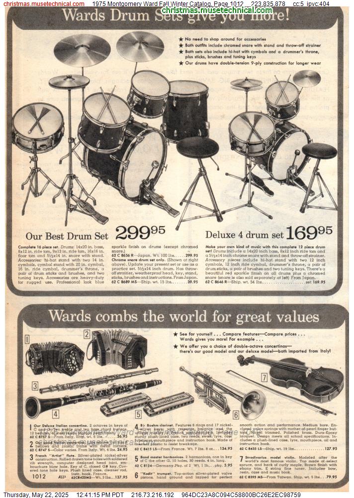 1975 Montgomery Ward Fall Winter Catalog, Page 1012